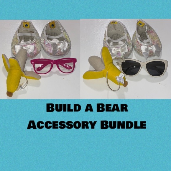 Build-A-Bear Other - Build-a-Bear Sequin Shoes, Banana, and Glasses